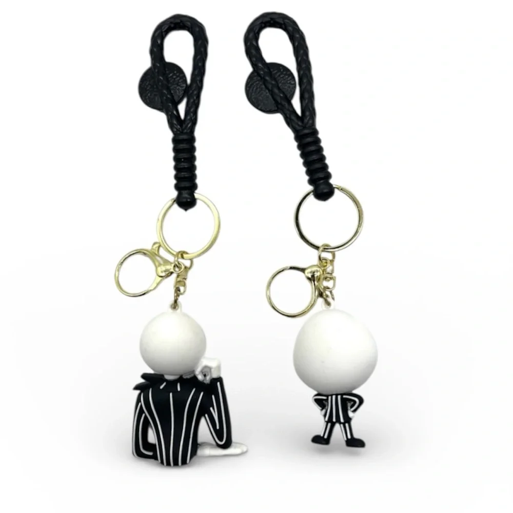 NEW Black and White Character Jack suit Keychain (1) New With Tags NWT